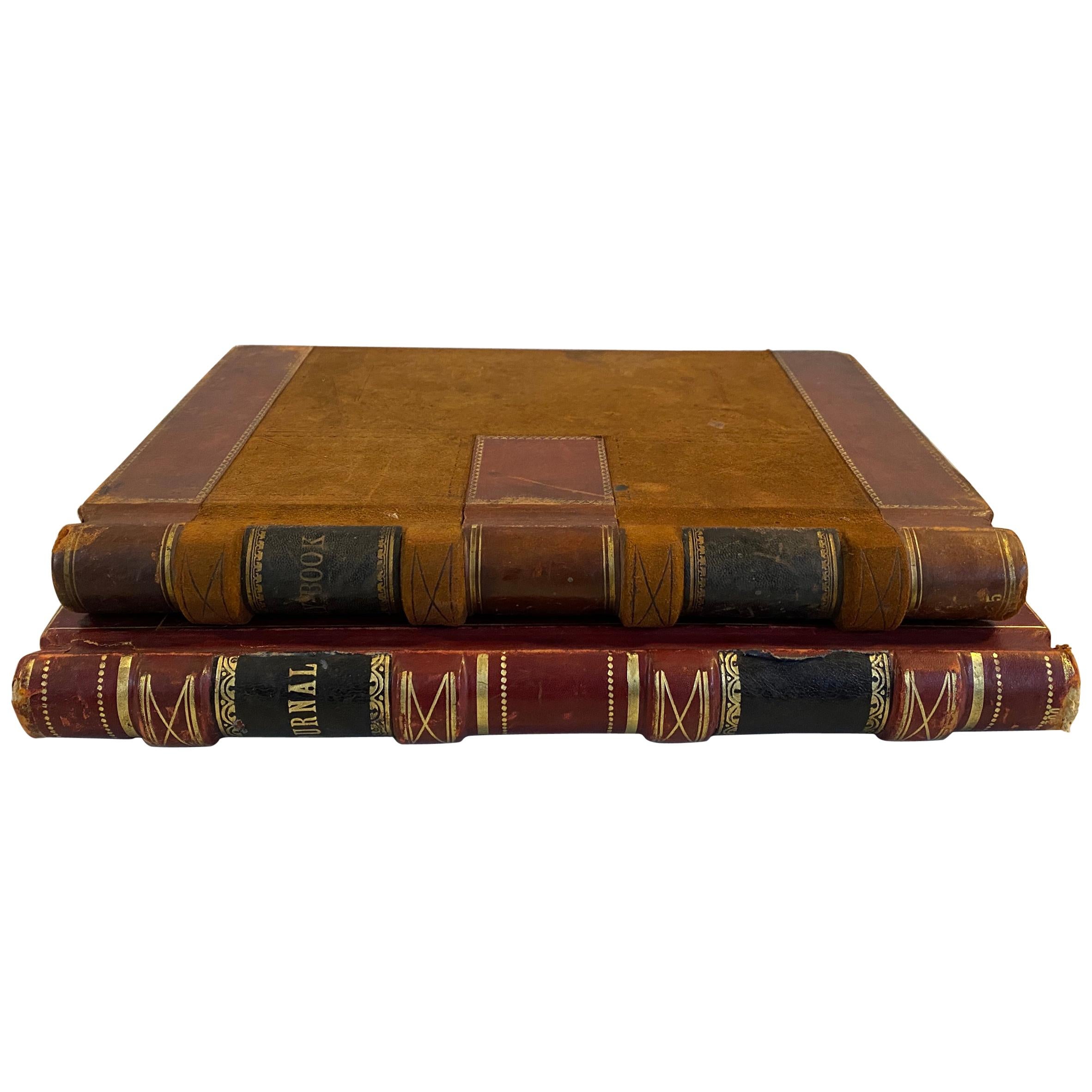 19th-Early 20th Century S.F Bay Area Leather Bound Business Journals For Sale
