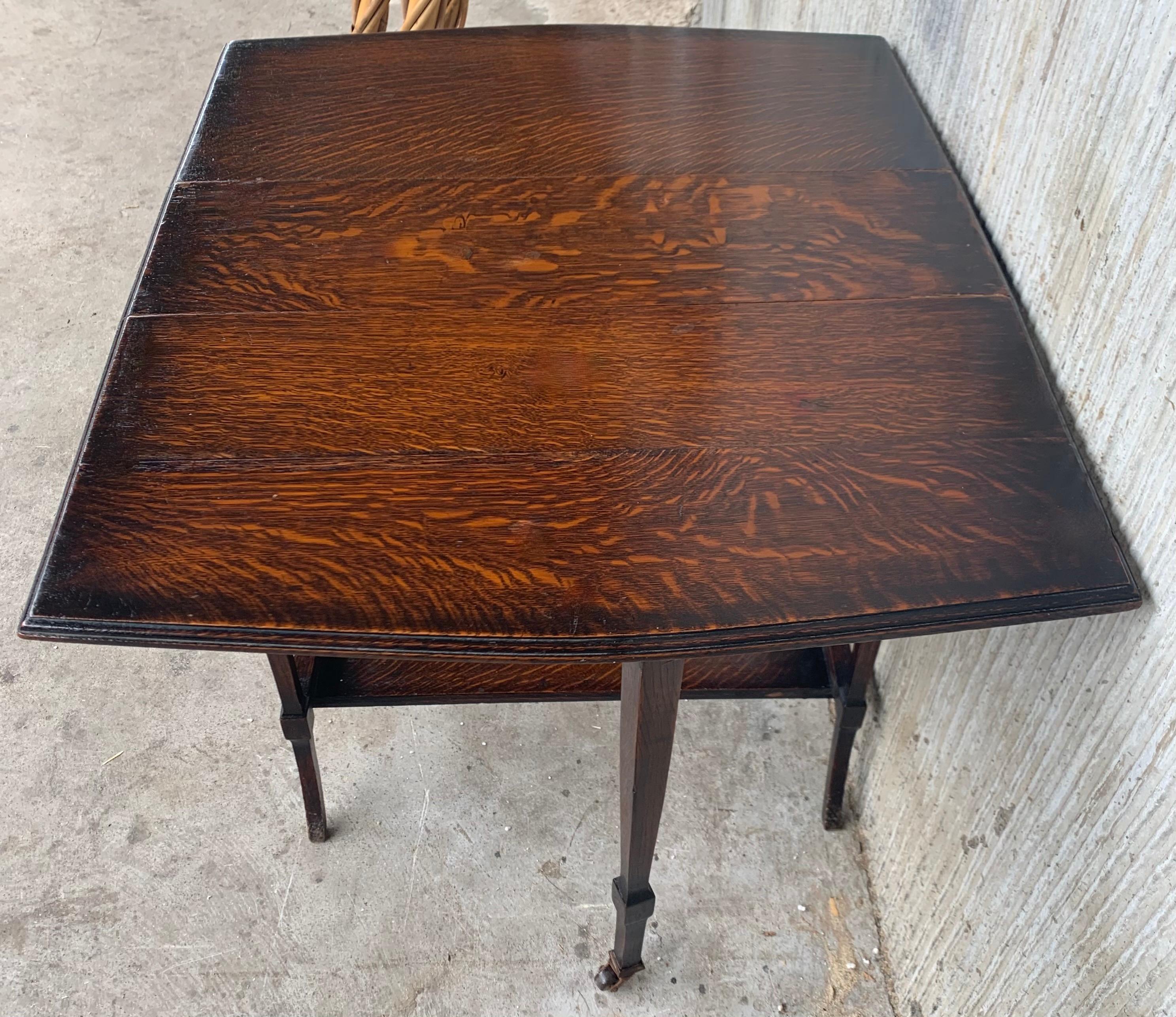 antique table with folding sides