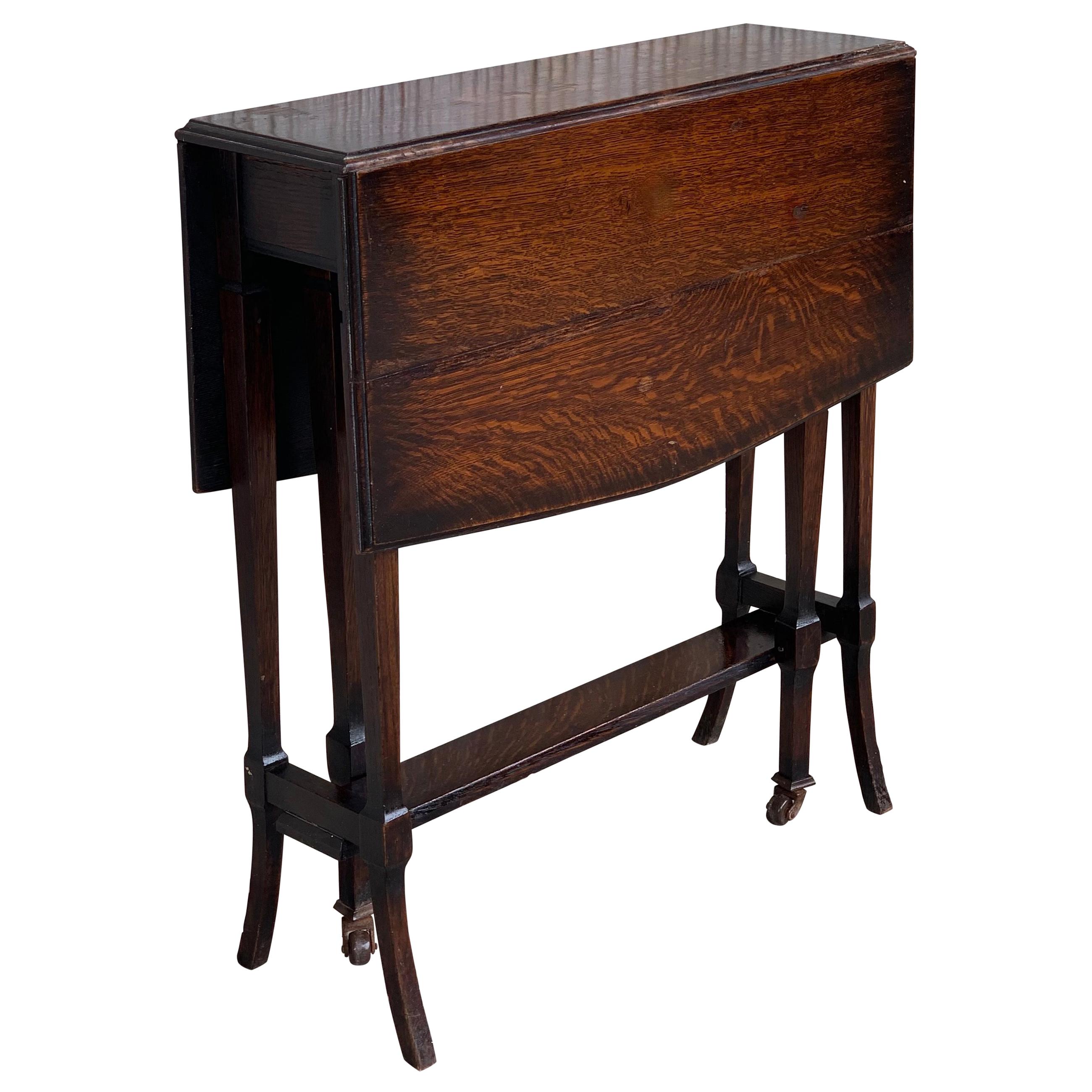 19th Victorian Small Salesman Sample Gateleg Folding Side Table
