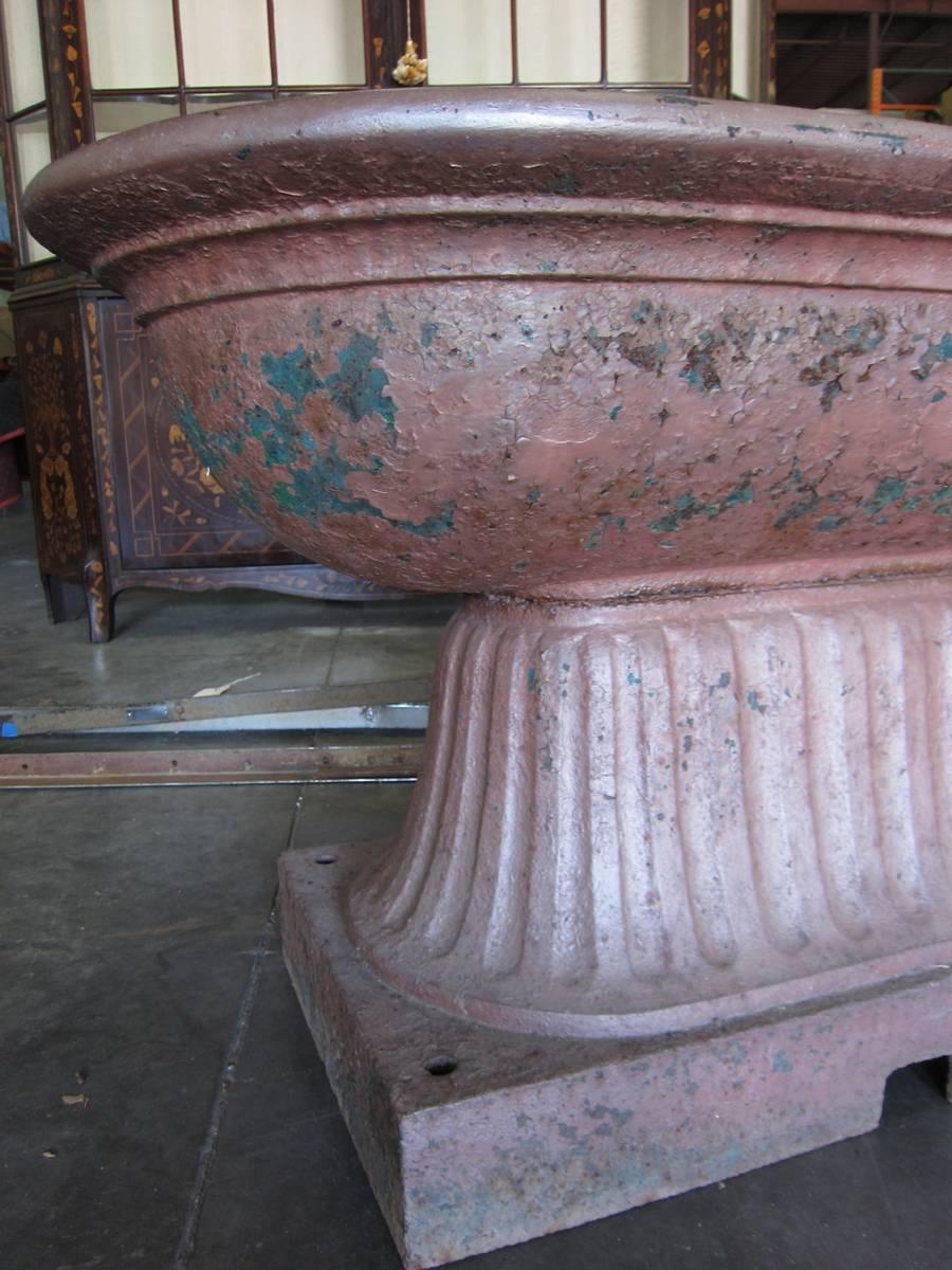19th Century 19th-20th Century American Painted Iron Horse Trough