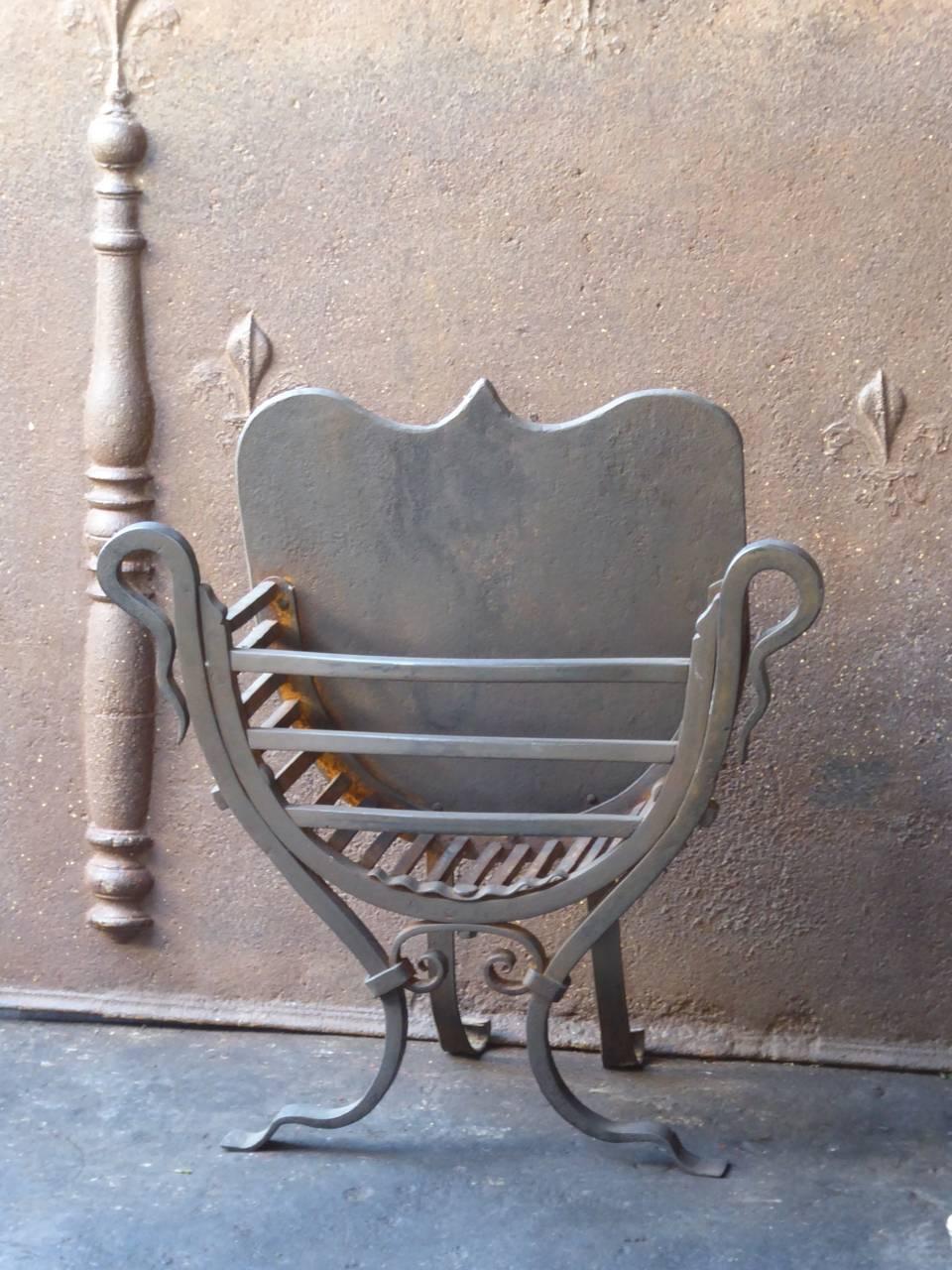Victorian 19th-20th Century English Fireplace Grate or Fire Basket