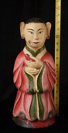 19thC-20thC (100+ Years old) Vietnamese Wooden Carved Monk