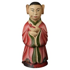 19thC-20thC (100+ Years old) Vietnamese Wooden Carved Monk