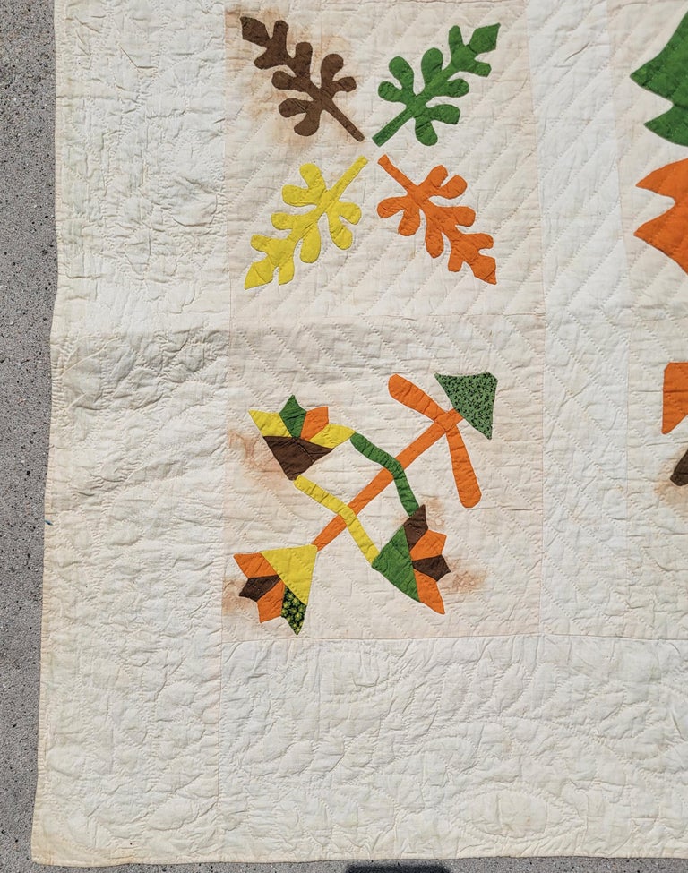 Hand-Crafted 19thc Afro American Pictorial Quilt For Sale