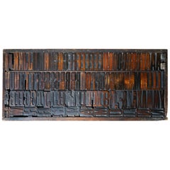 19thC Alphabet Tray of Wooden Letterpress Printing Blocks c.1895