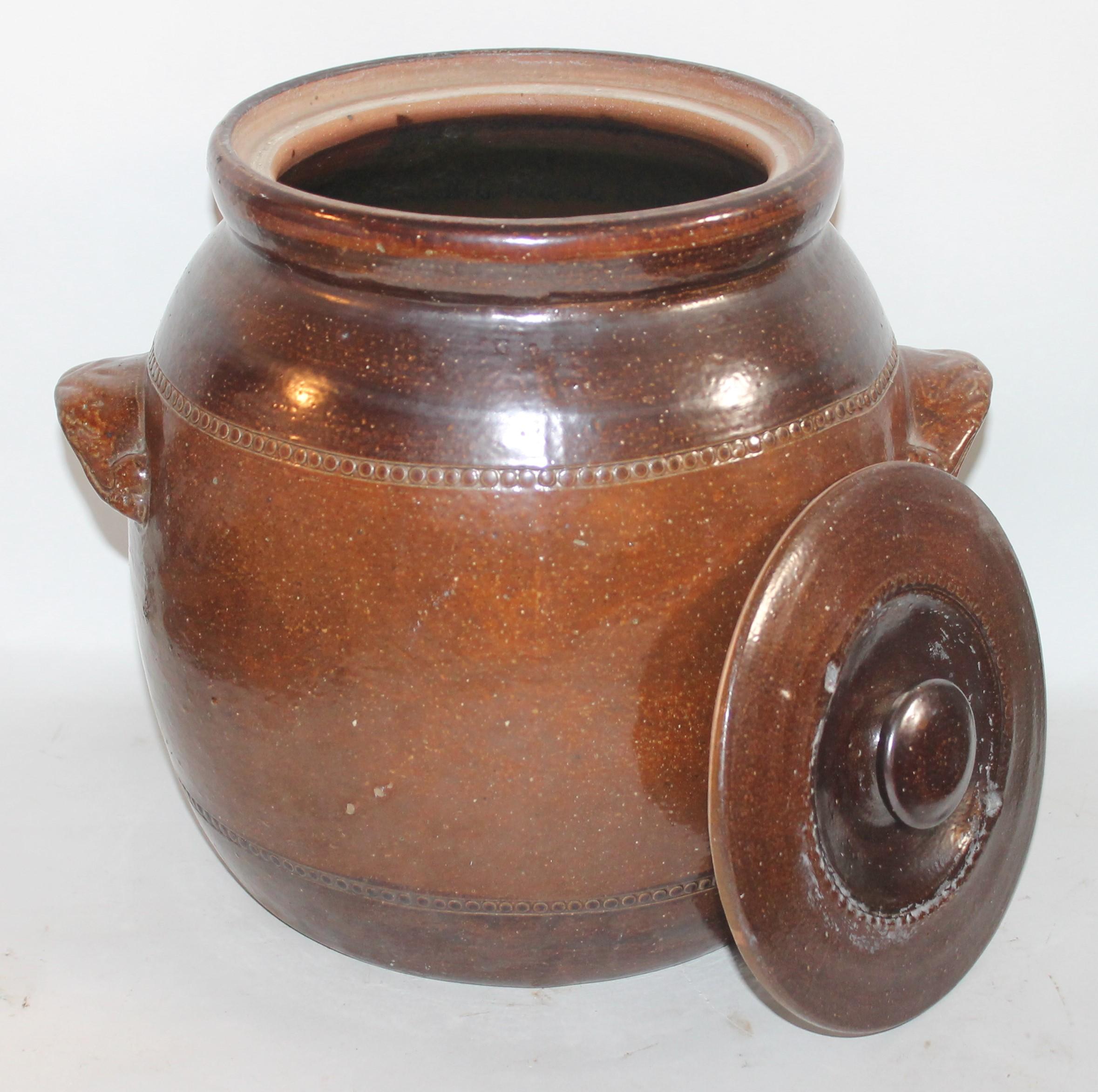 19th Century Amazing Pottery Bean Pot with Handles at 1stDibs ...
