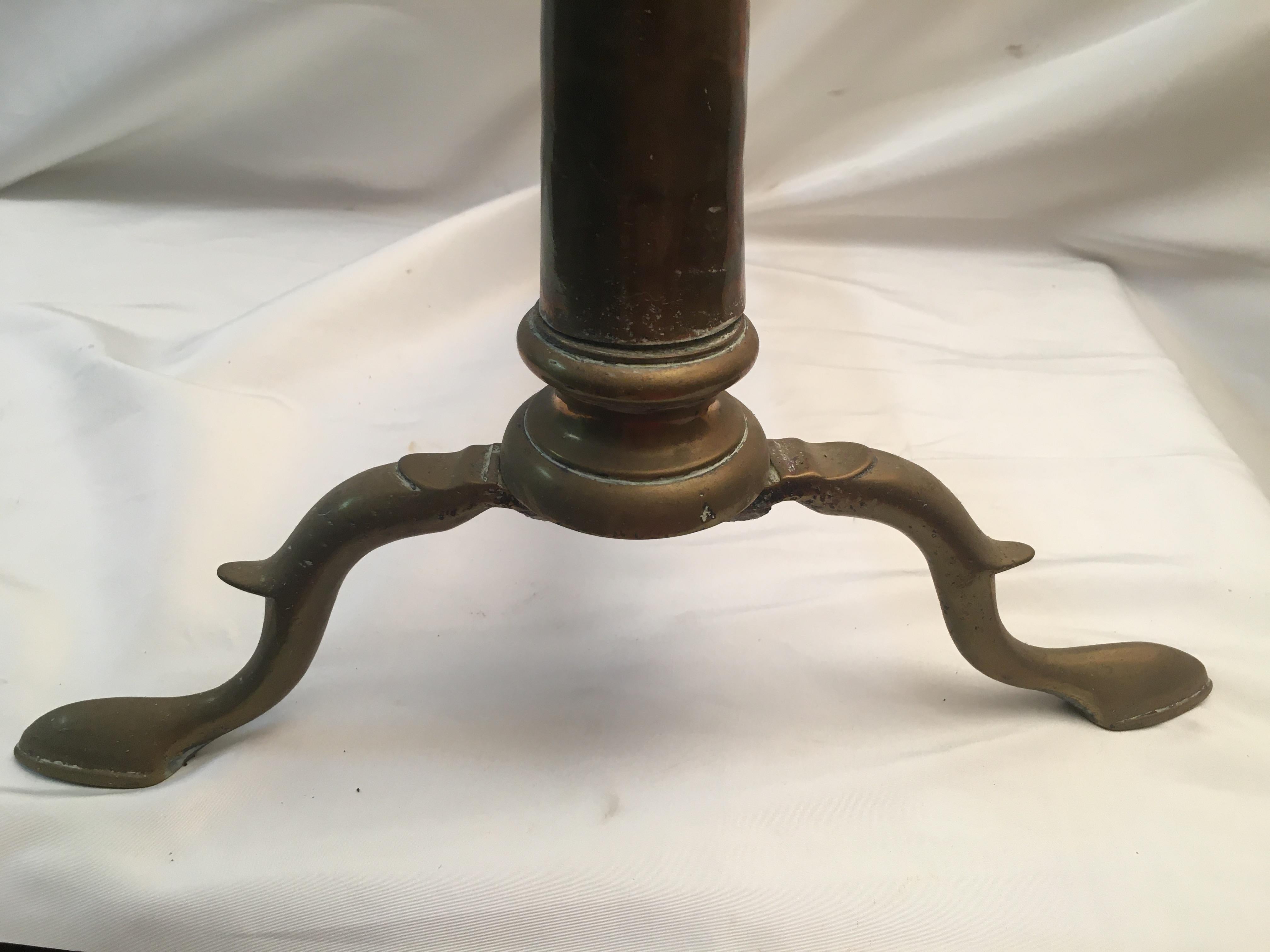 19thc American Classical Tall Brass Andiron Firedog Pair For Sale 3