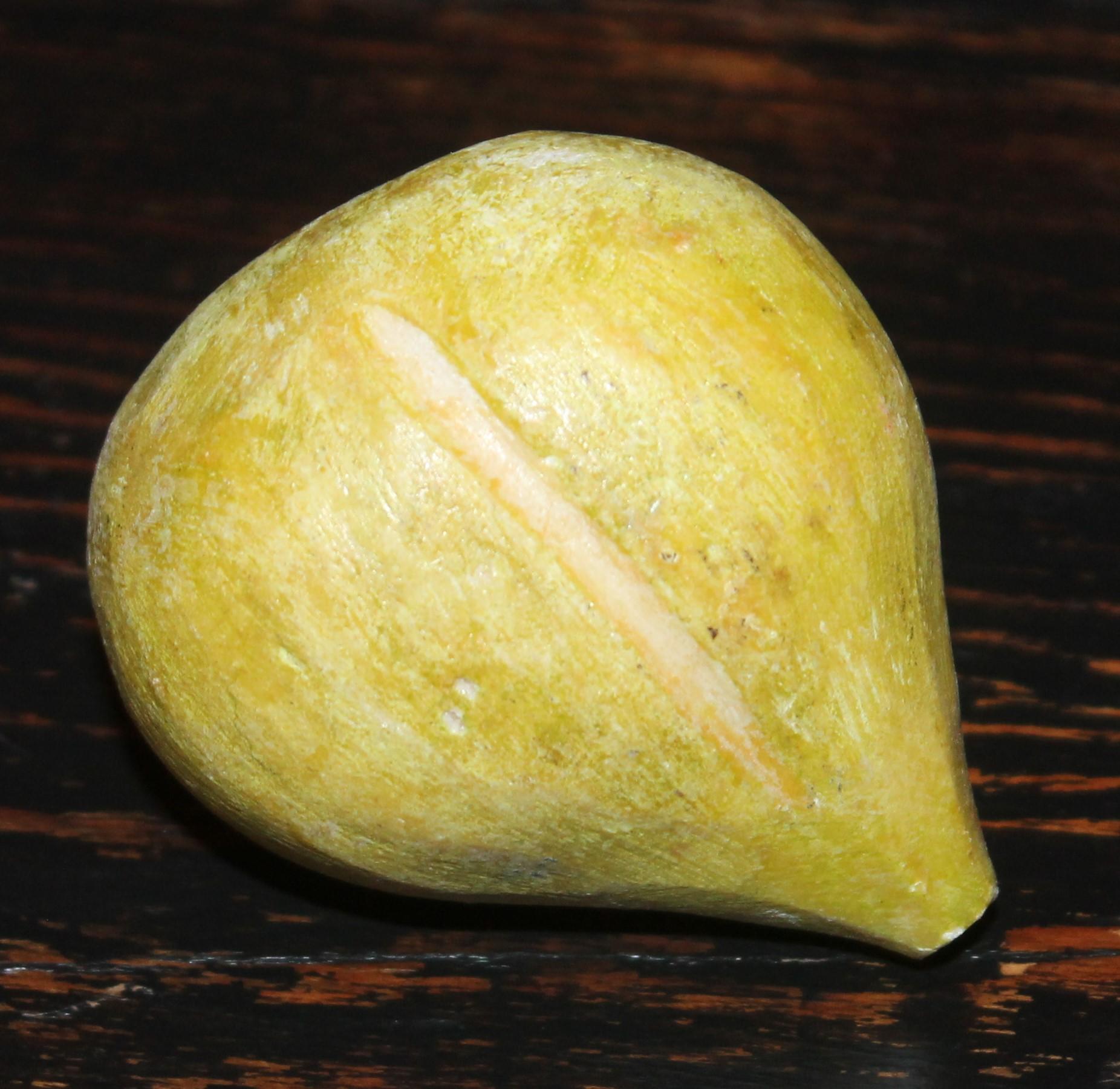 Hand-Crafted 19th Century American Dough Bowl with Stone Fruit Collection of 75 Pieces