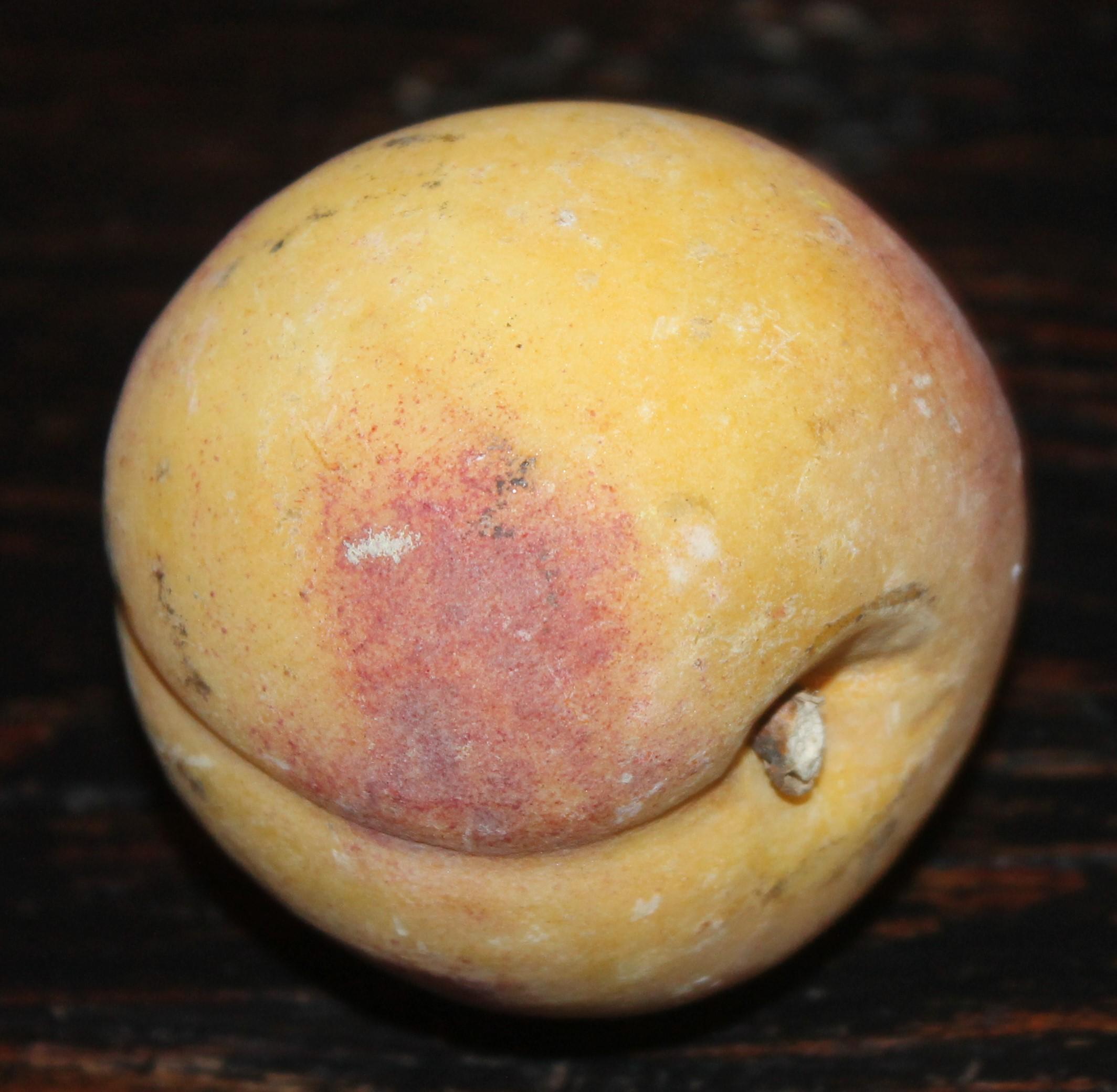 19th Century American Dough Bowl with Stone Fruit Collection of 75 Pieces In Distressed Condition In Los Angeles, CA