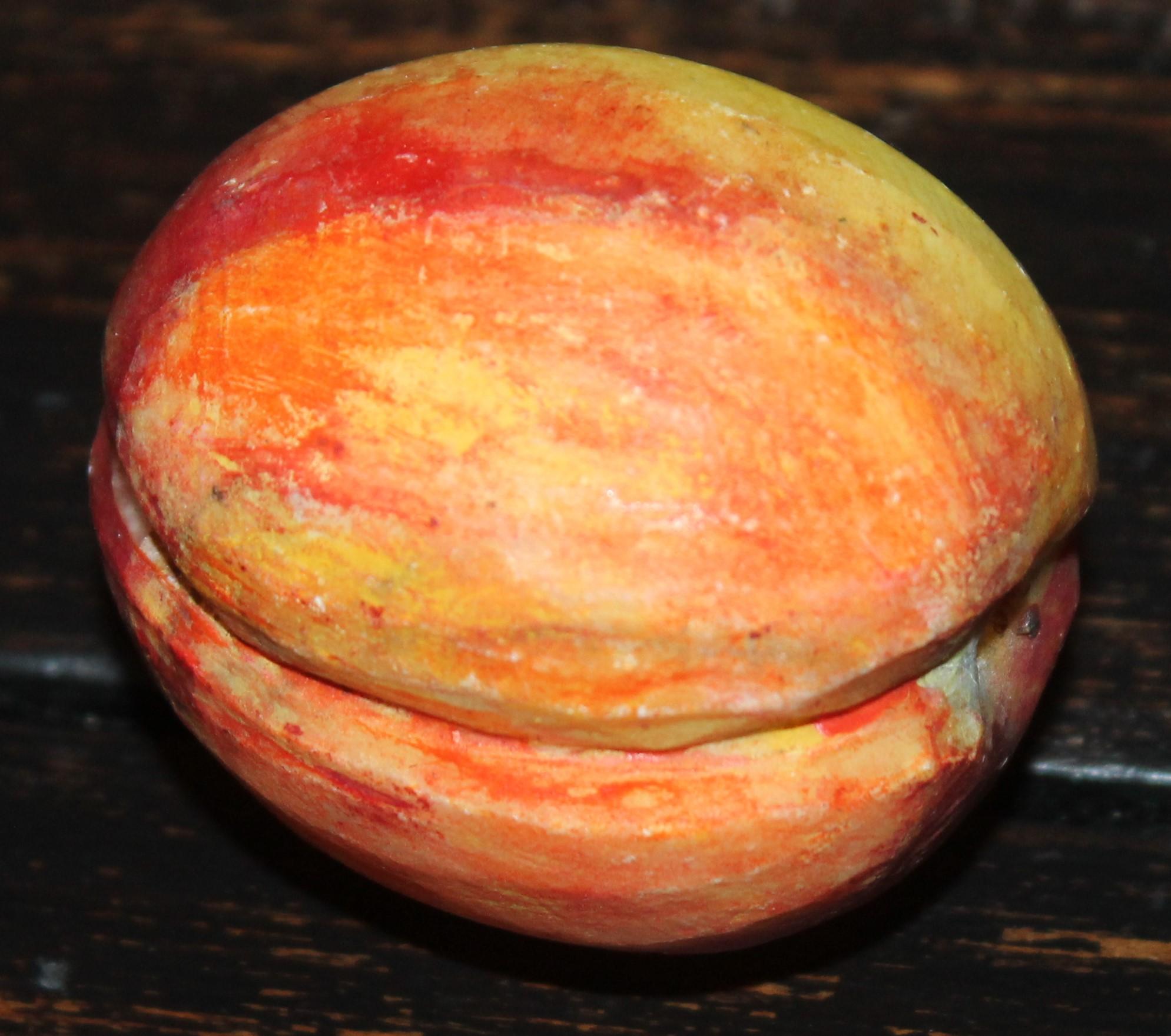 19th Century American Dough Bowl with Stone Fruit Collection of 75 Pieces 1