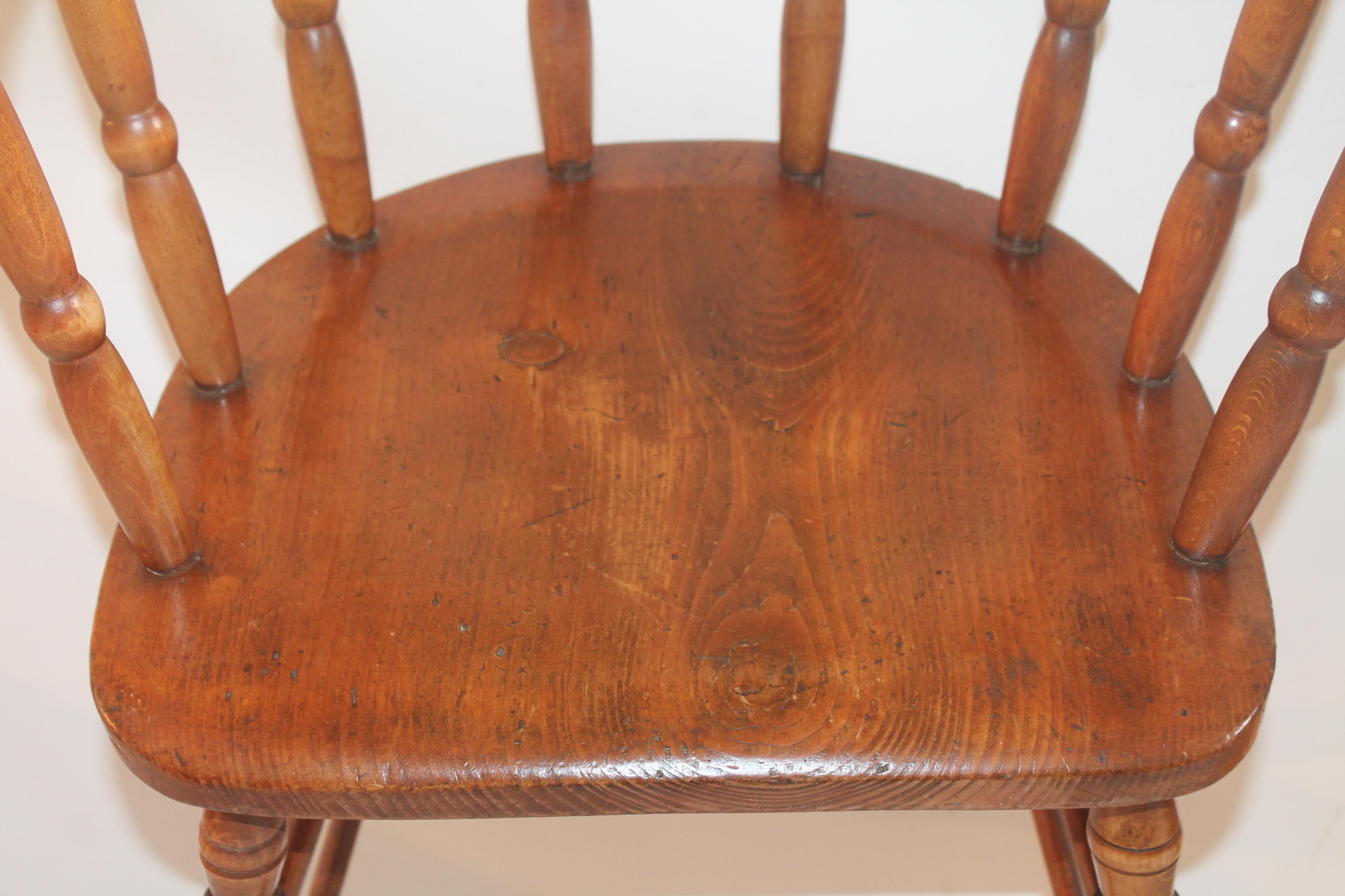 Wood 19th Century American Pub or Captains Chairs / Pair