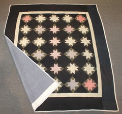 19th Century Amish Eight Point Star Quilt