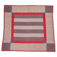 19thc Amish Wool Bars Quilt