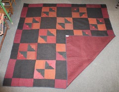 19th century Amish Wool Lancaster County, Pa. Log Cabin Variation