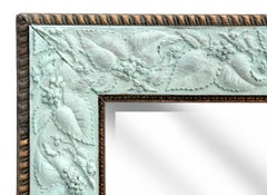 19th Century Antique Aesthetic Movement Framed Beveled Mirror