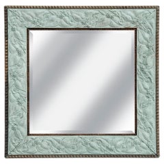 19th Century Antique Aesthetic Movement Framed Beveled Mirror 