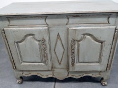 19th Century Antique Paint Decorated French Country Buffet Sideboard Server