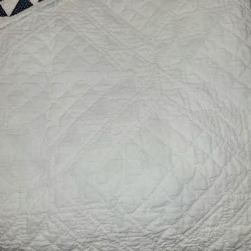 Hand-Crafted 19Thc Antique Quilt in Blue & White For Sale