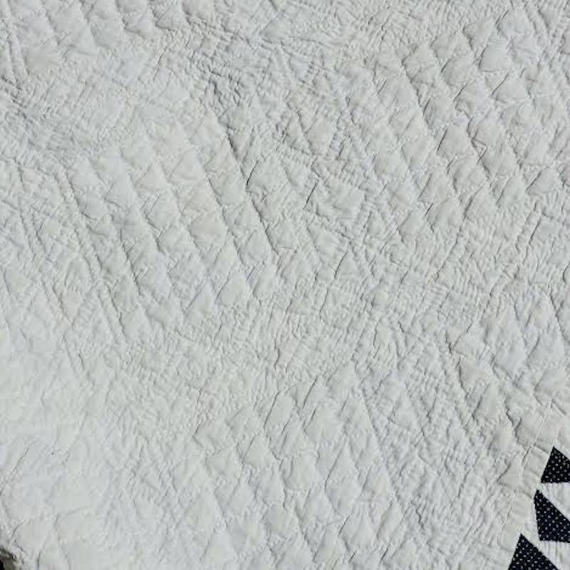 19th Century 19Thc Antique Quilt in Blue & White For Sale
