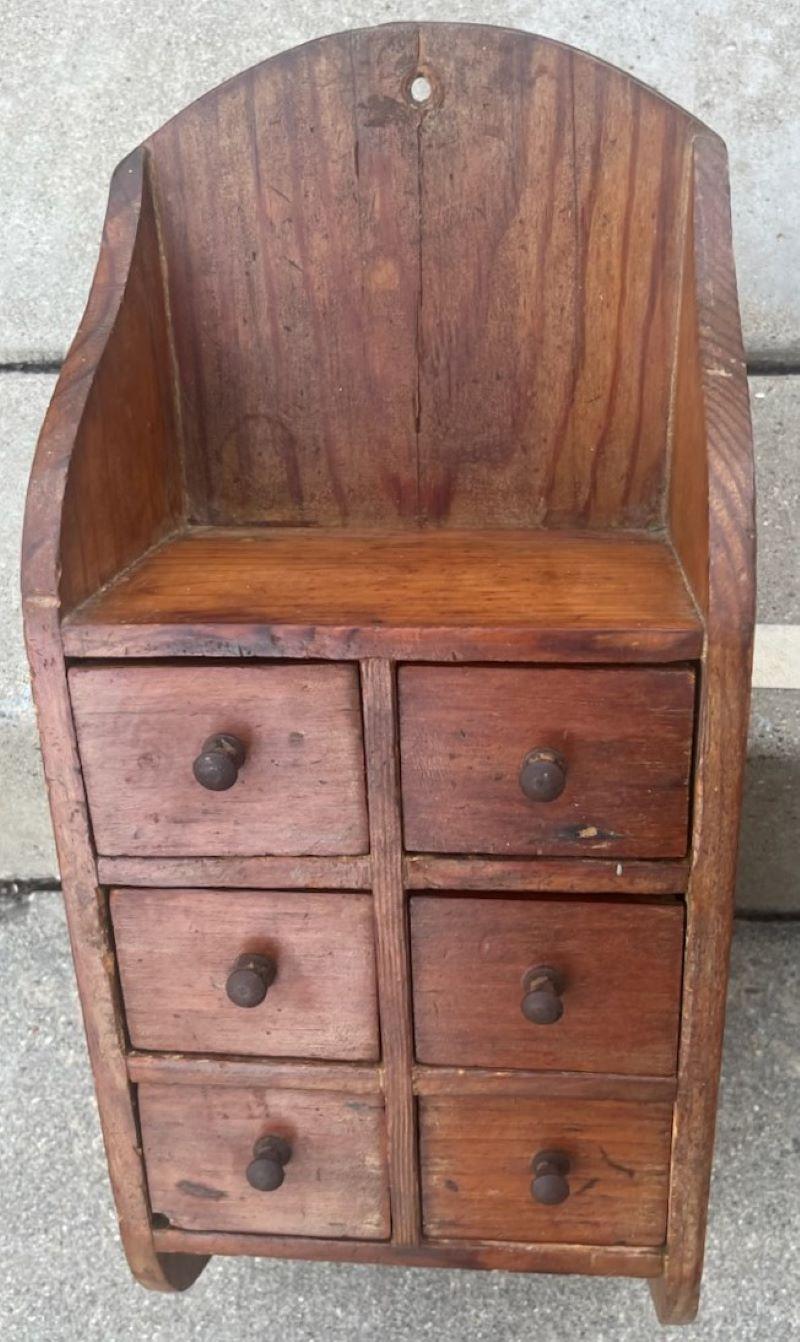 Adirondack 19thc Apothecary Spice Wall  Box For Sale