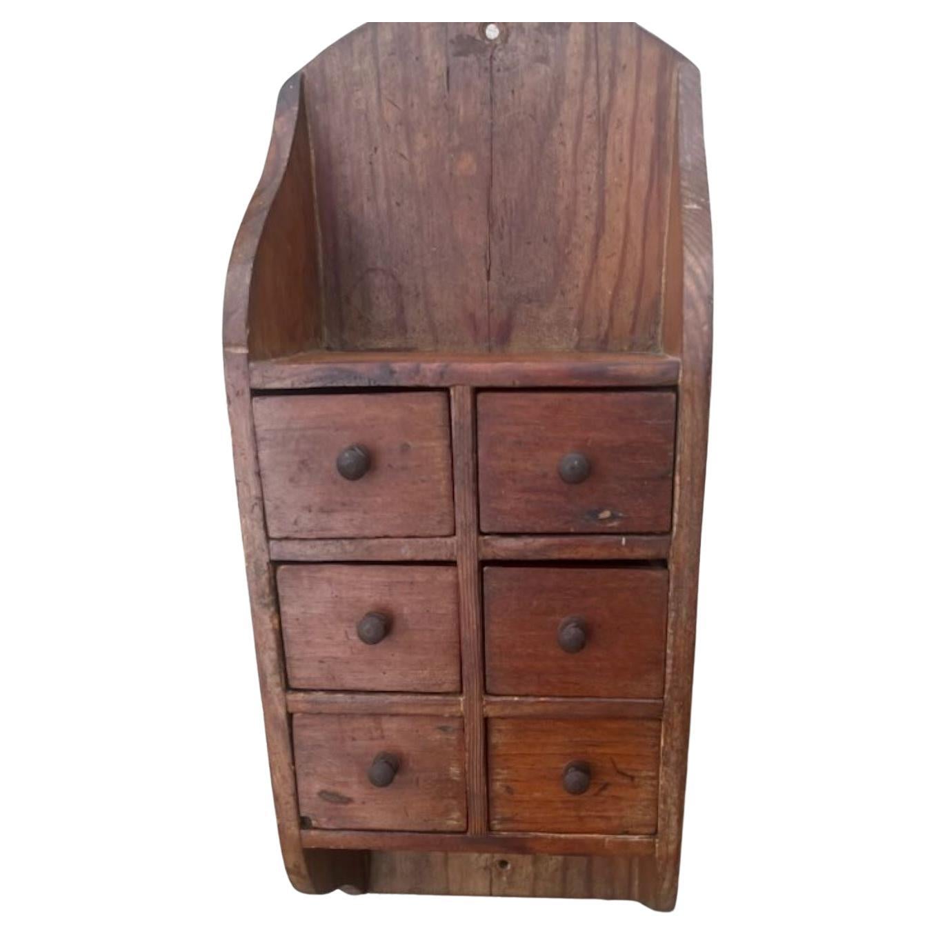 19thc Apothecary Spice Wall  Box For Sale