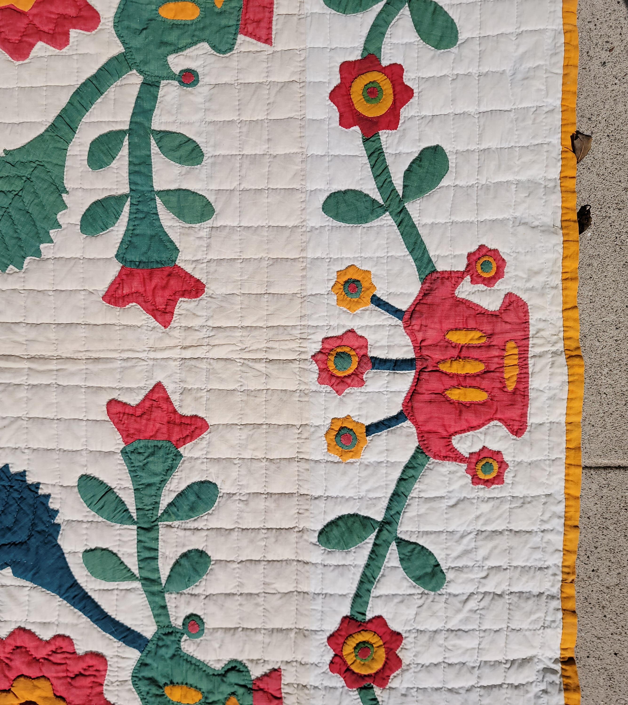 American 19th C Applique Quilt from Pennsylvania For Sale