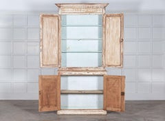 19thC Austrian Painted Mirrored Vitrine - Cabinet