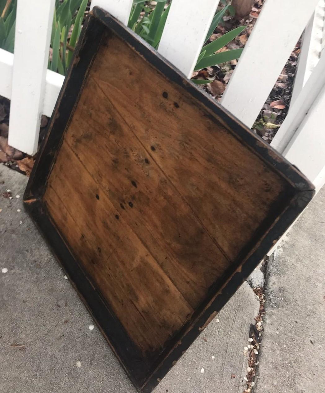 This funky old bread tray was used to put and serve the hot bread out of the early ovens or bake shop.