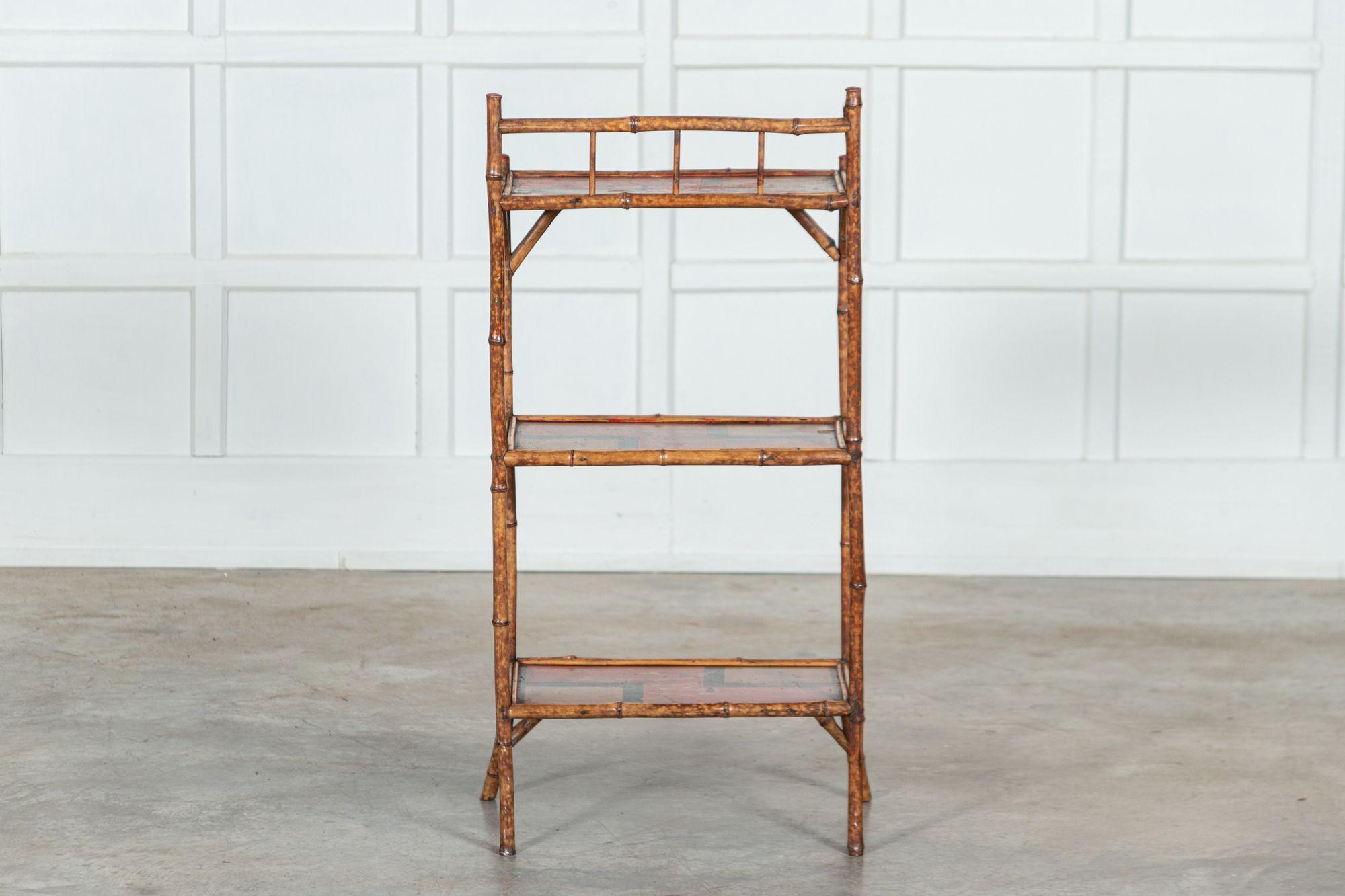 19th century Bamboo Chinoiserie Etagere For Sale 6