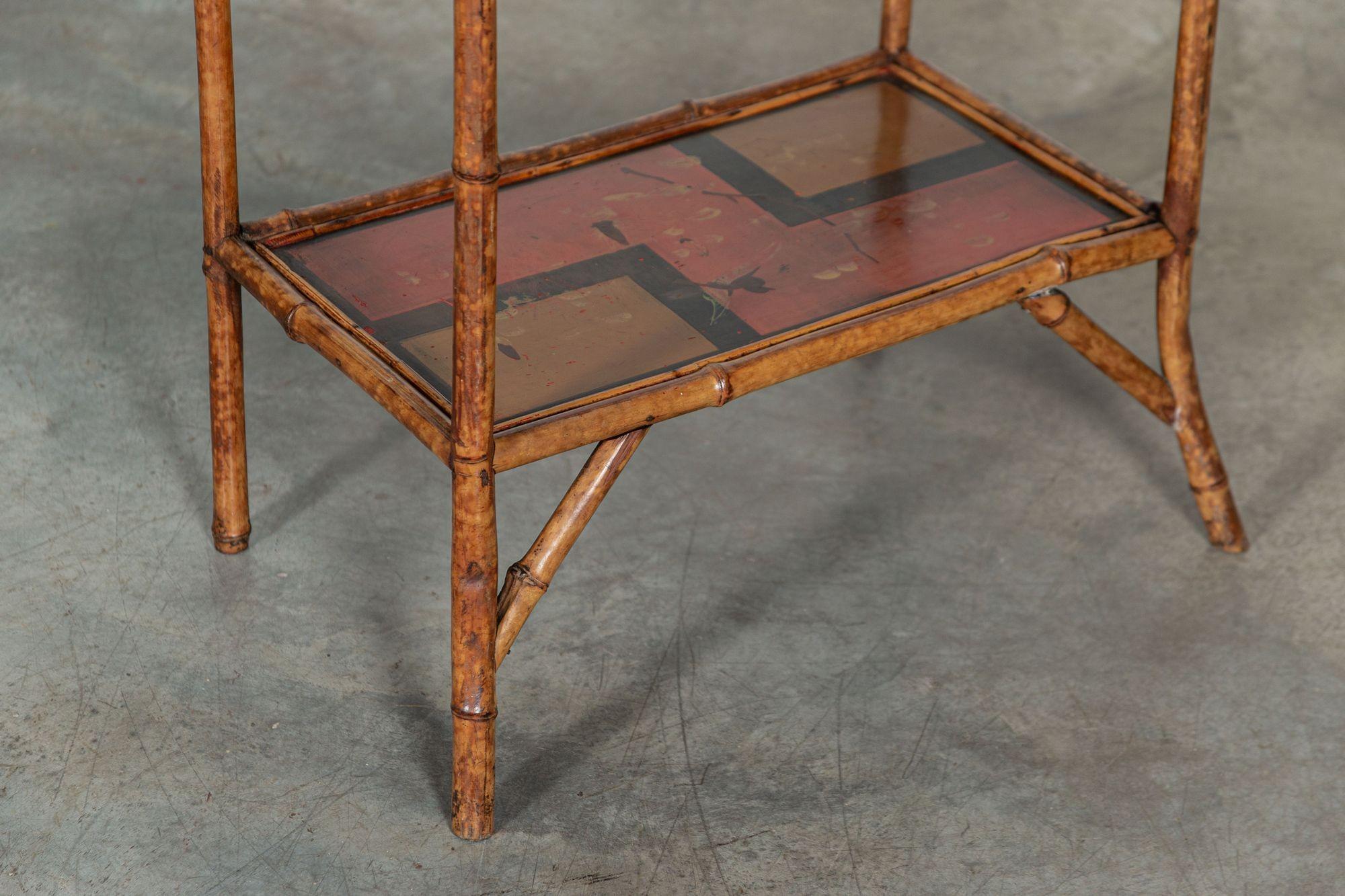19th century Bamboo Chinoiserie Etagere For Sale 10