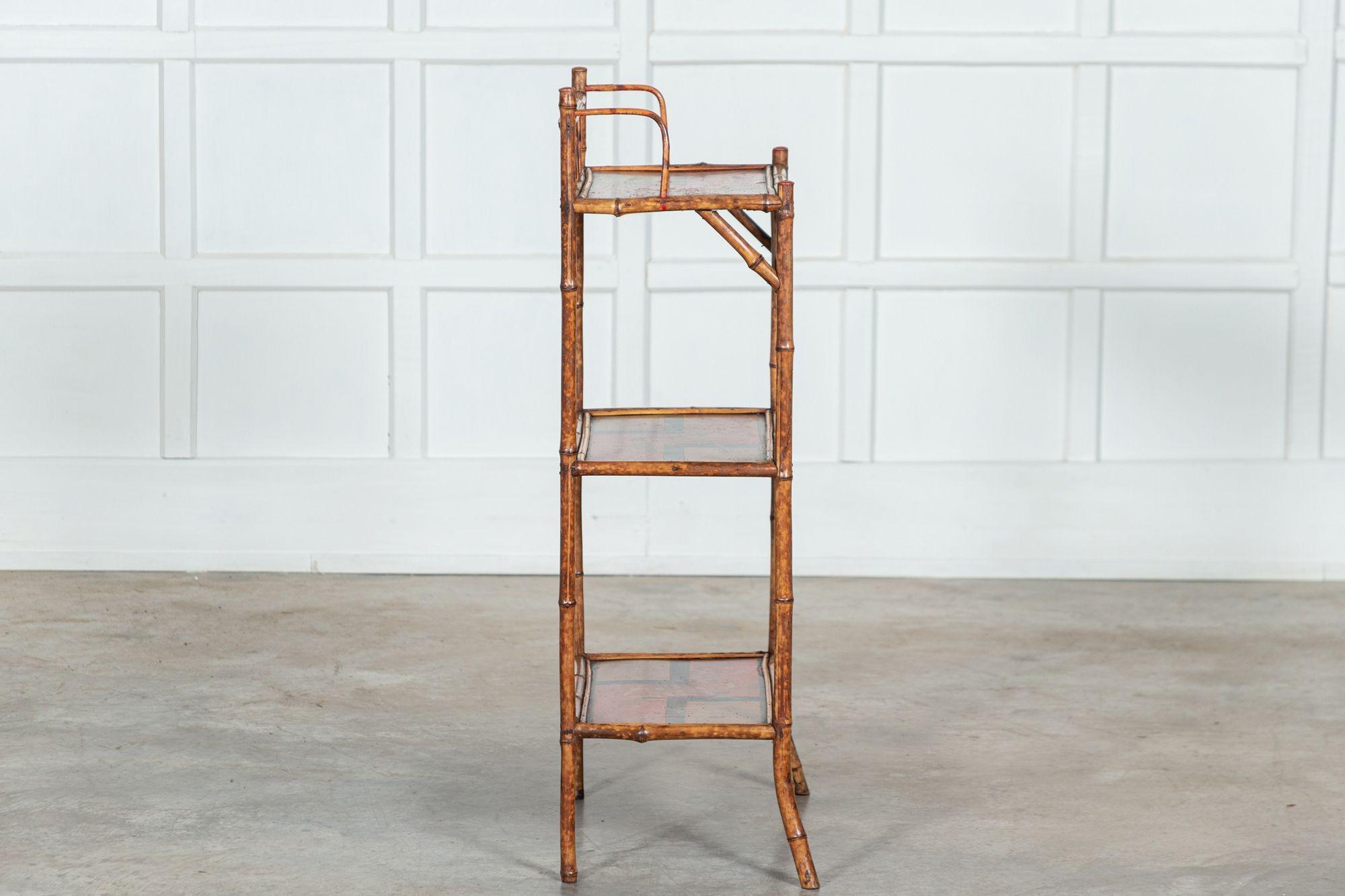 19th century Bamboo Chinoiserie Etagere For Sale 2