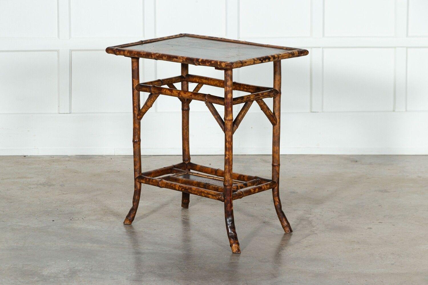 19thC Bamboo Chinoiserie Table For Sale 9