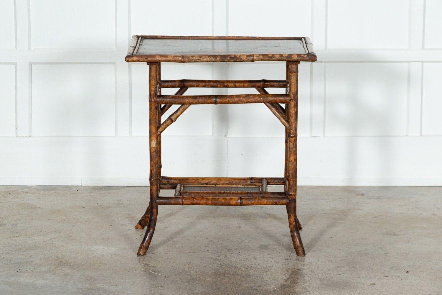 19th Century 19thC Bamboo Chinoiserie Table For Sale