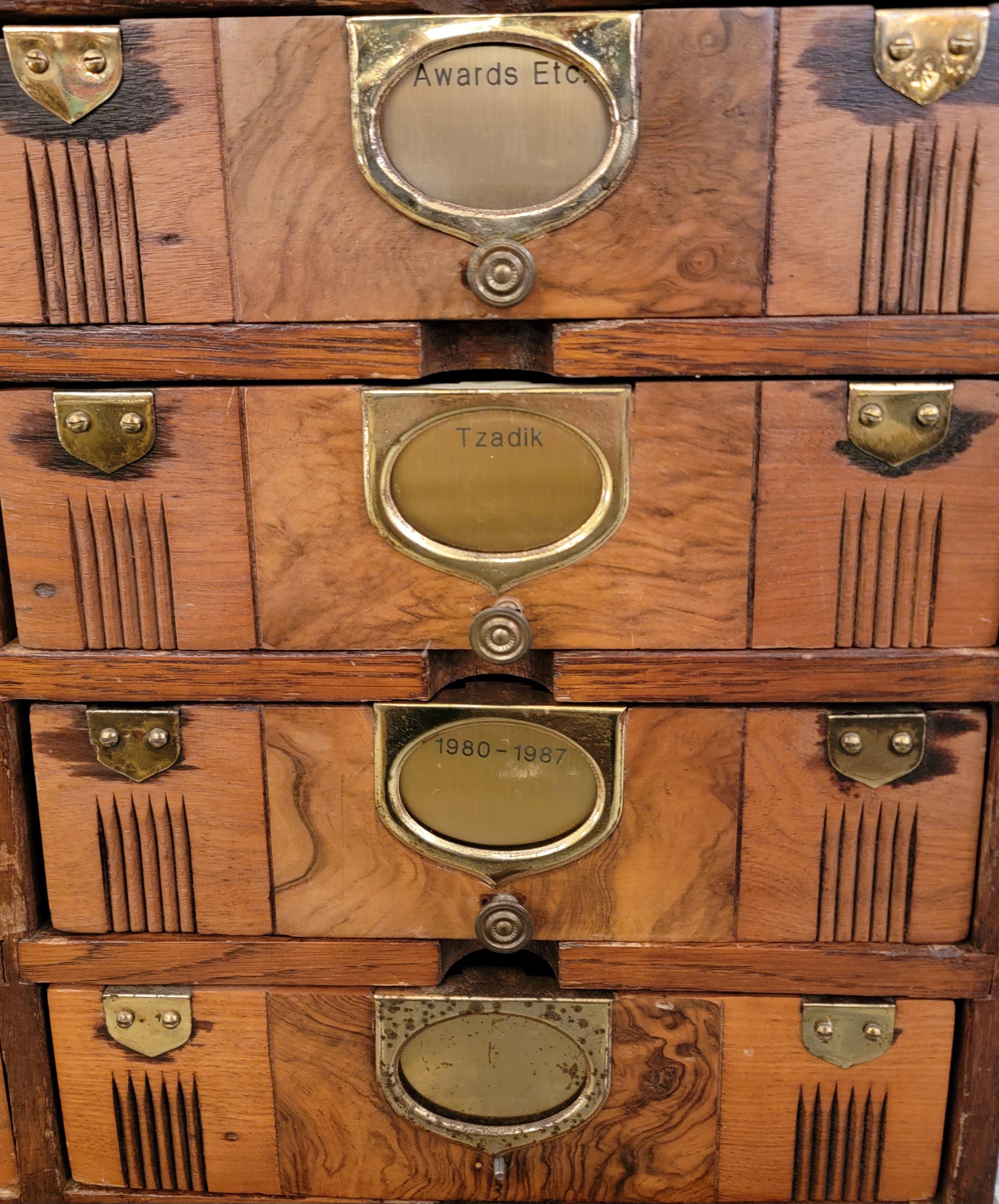 19thc Bank Filing CabinetWith Brass Accents For Sale 9