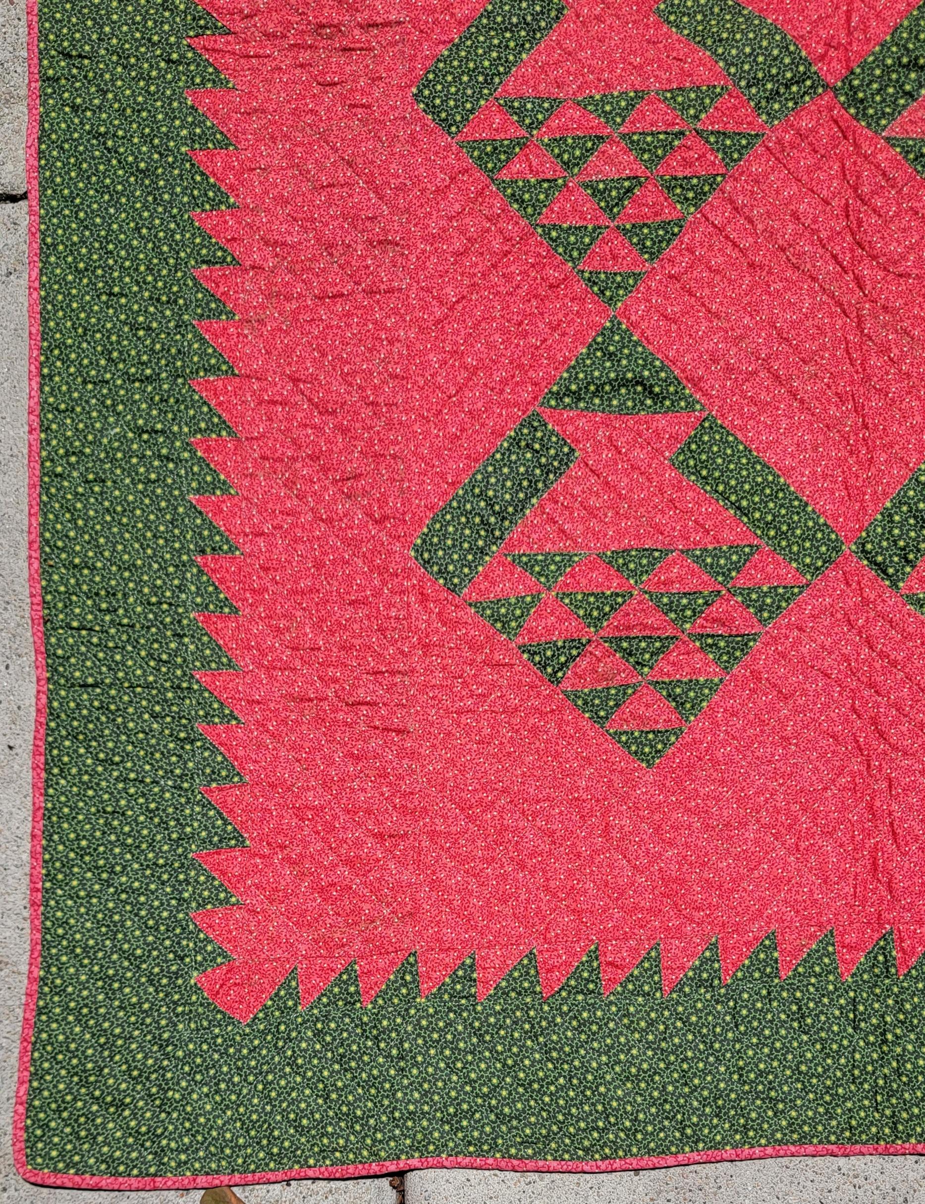 Colcha de cestas del siglo XIX de Pensilvania Estadounidense en venta