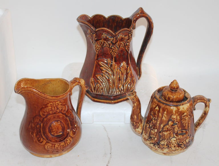 19th Century Bennington Pottery Collection, 30 Pieces For Sale at 1stDibs