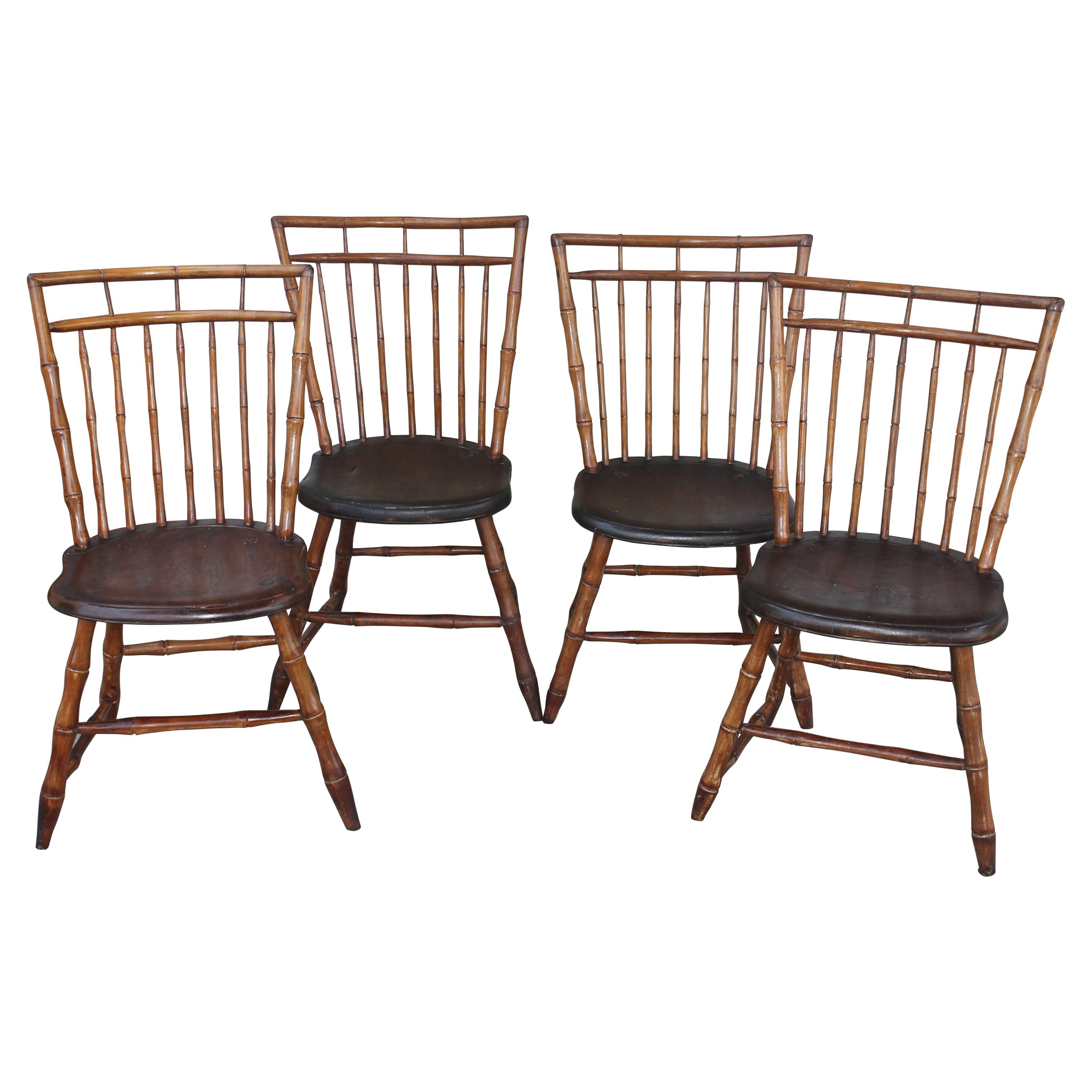 19th Century Bird Cage Windsor Chairs from Pennsylvania -4