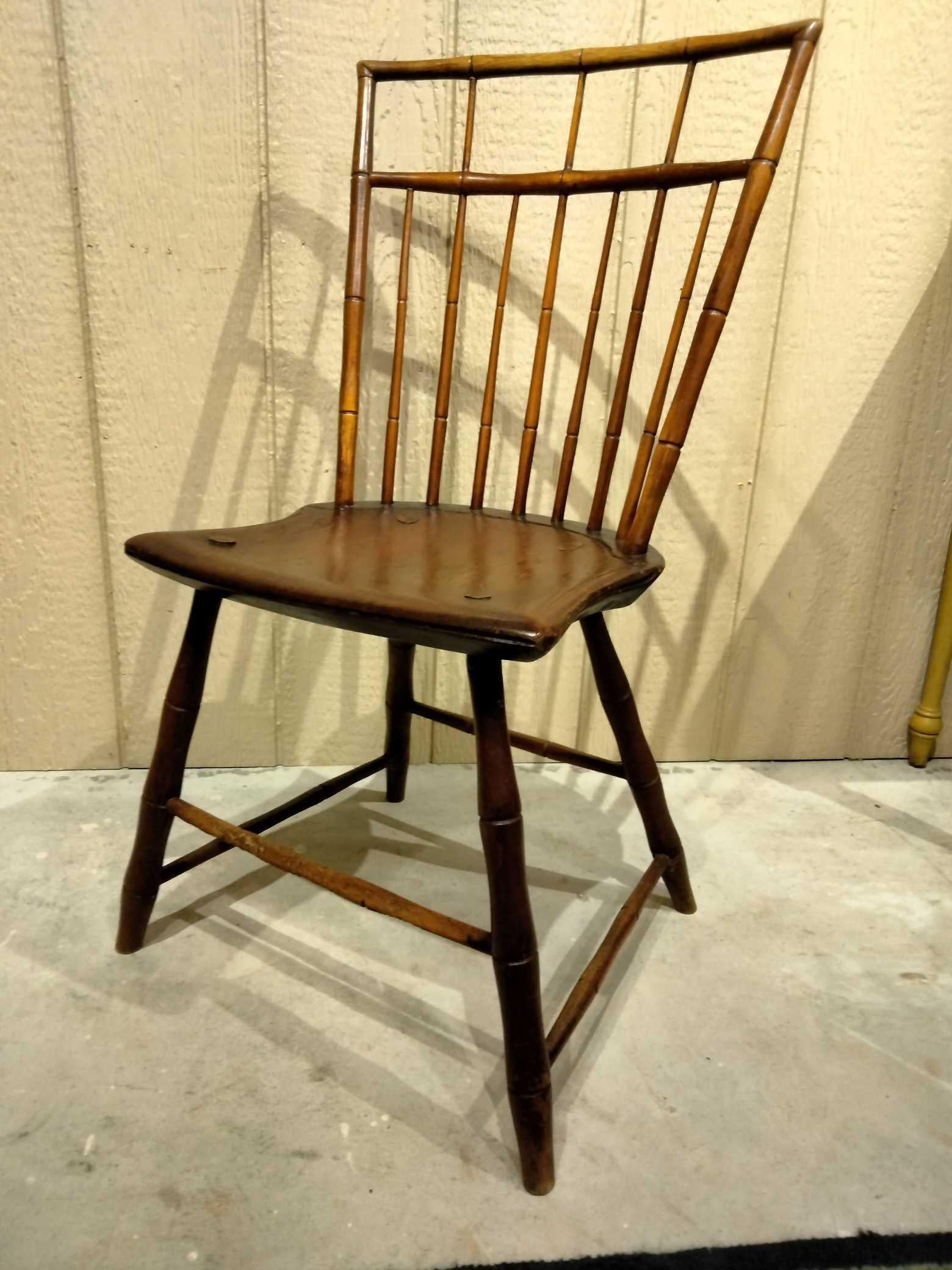 American 19thc Birdcage Windsor Chairs From New England-Set of Six For Sale