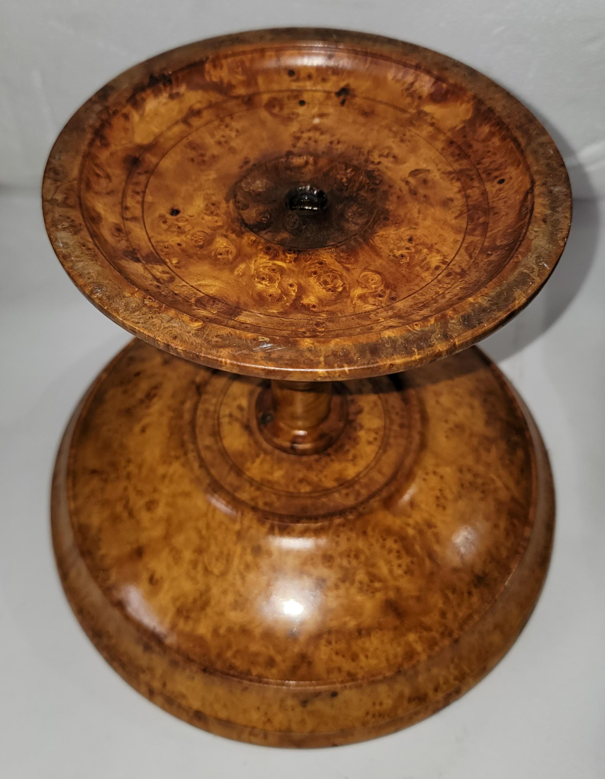 19thc Bird’S-Eye Maple Compote with Stone Fruit For Sale 1