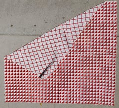 19Thc Birds in Flight Red& White Quilt