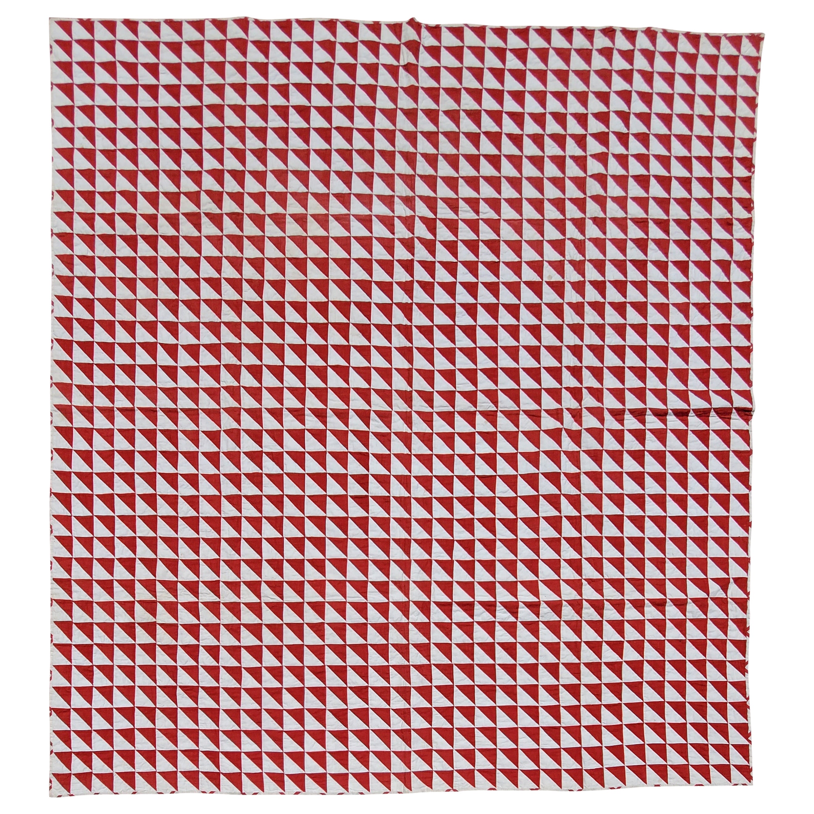 19Thc Birds in Flight Red
White Quilt