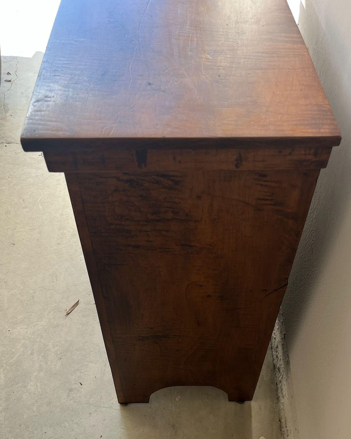 Hand-Crafted 19thc Birdseye Maple Small Floor Cabinet For Sale