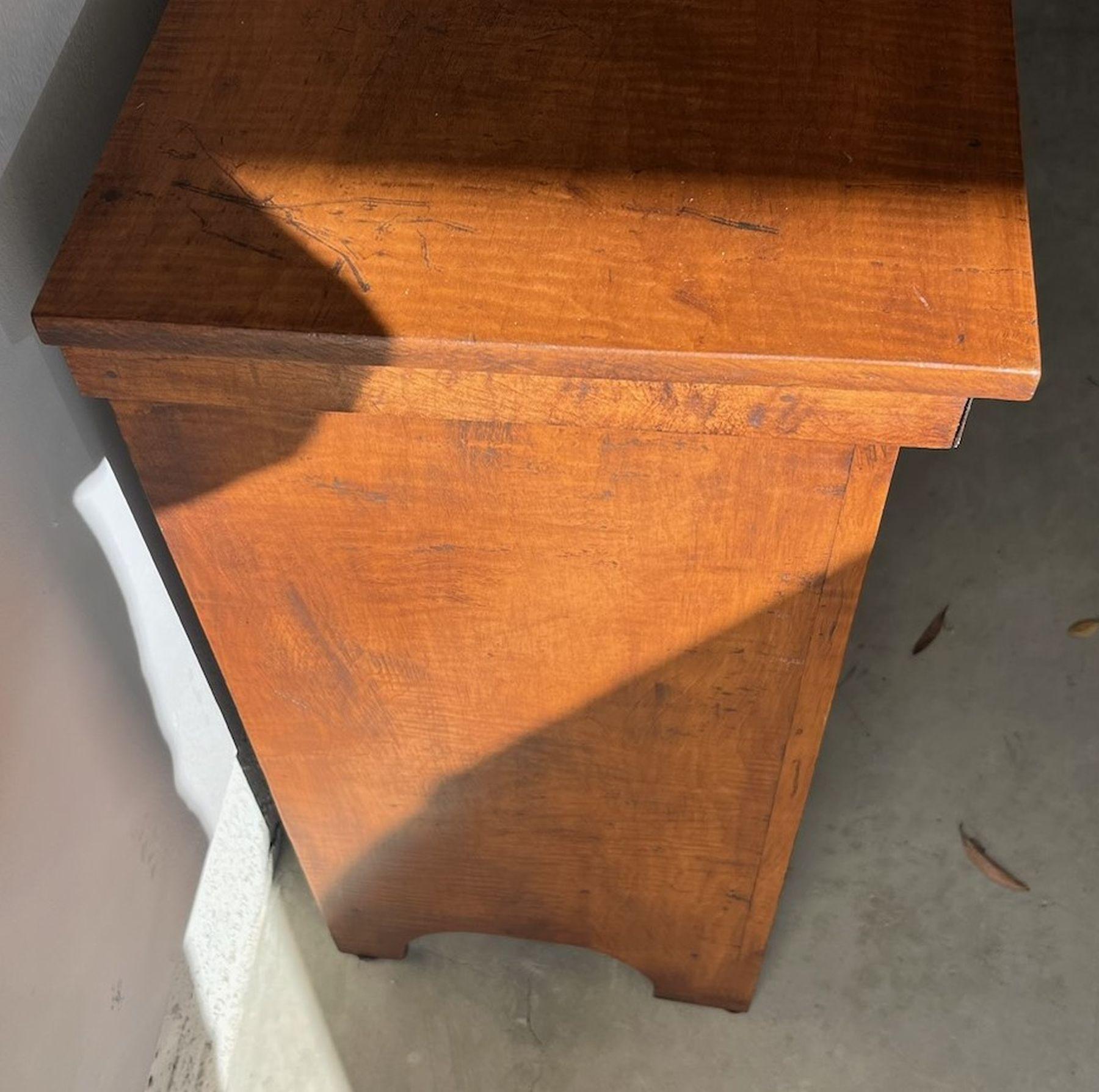 19th Century 19thc Birdseye Maple Small Floor Cabinet For Sale