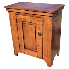 19thc Birdseye Maple Small Floor Cabinet