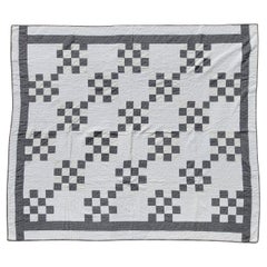 19Thc Black & White One Patch Quilt
