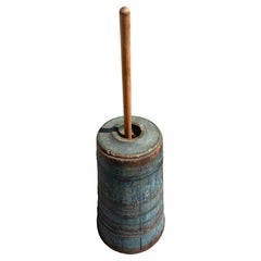 19thc Blue painted Butter Churn From PA