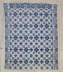 19Thc Blue & White Coverlet
