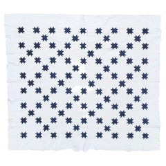 19Thc Blue & White Mini Stars Quilt