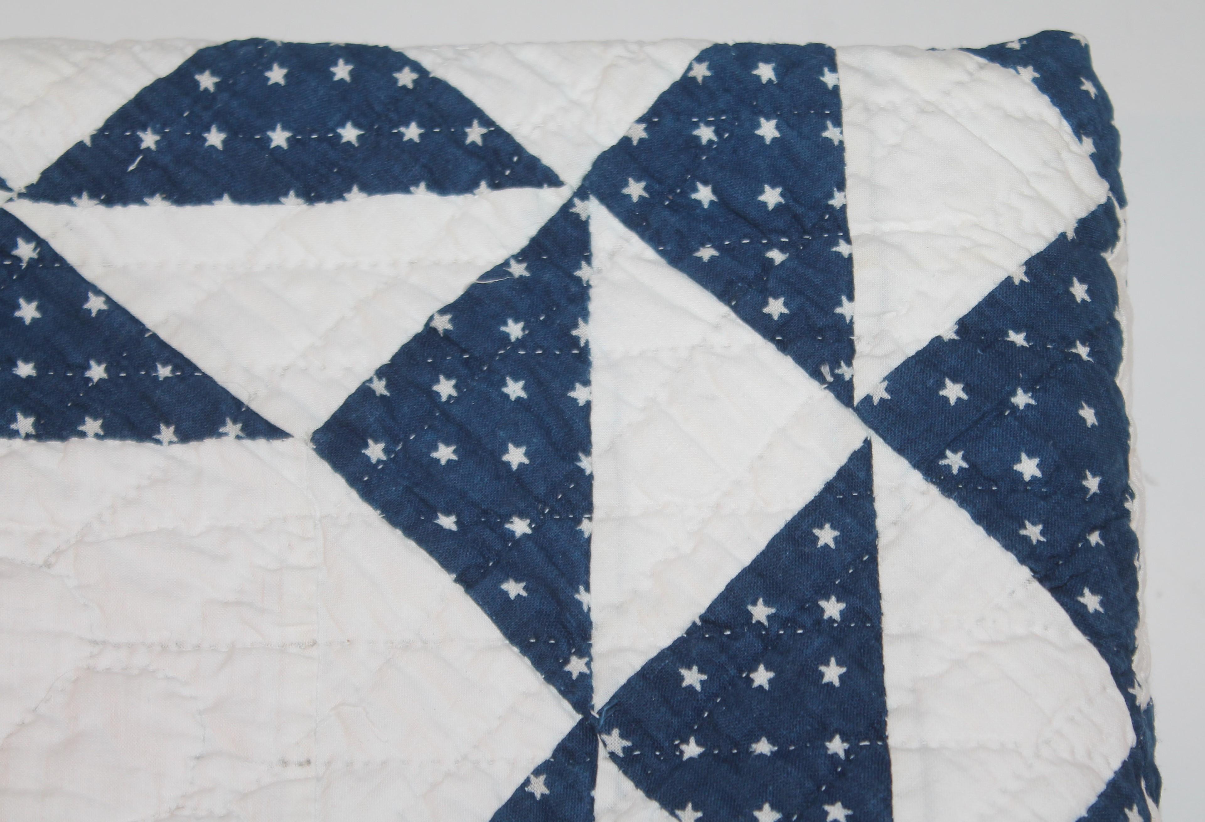 Adirondack 19Thc Blue & White Ocean Waves Quilt