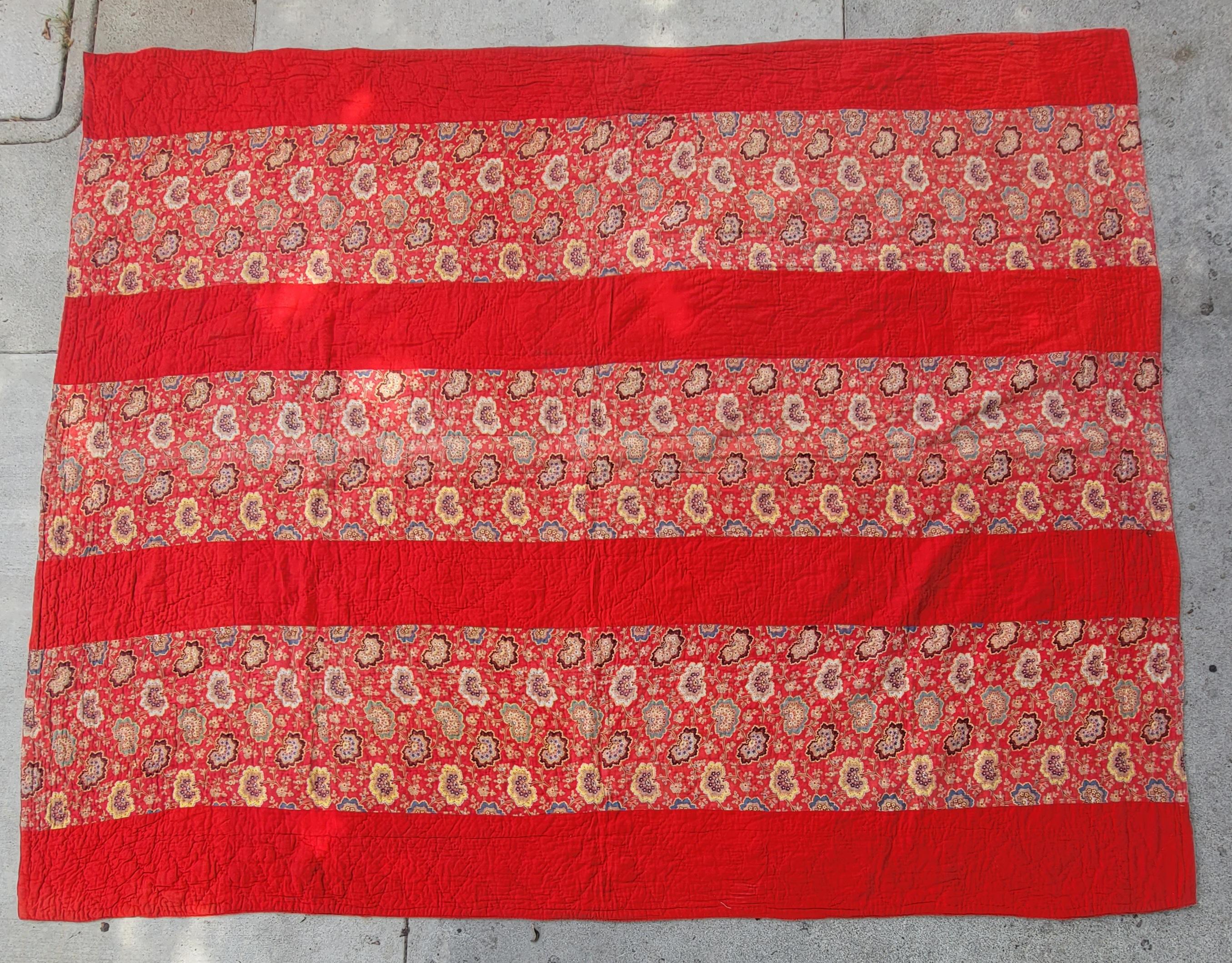 19Thc British Wool Flag Quilt 1
